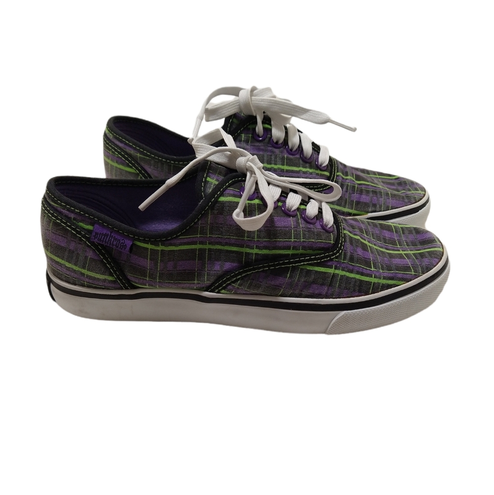 Punkrose Plaid Sneakers Size 7 Used